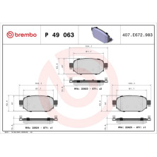 BREMBO Bremsklötze HA | MAZDA 3,CX-3 13 | P 49 063