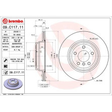 11 482 073 Bremsscheibe HA | BMW 330-340, 430-440 11 | 09.C117.11