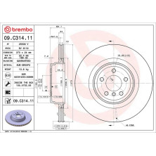 11 482 070 Bremsscheibe HA | BMW 5 2009 --, 7 2008 | 09.C314.11