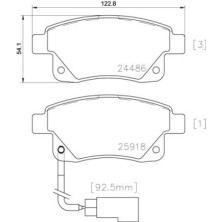 BREMBO Bremsklötze HA | FORD Transit 06-14 | P 24 066