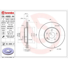 15 481 022 Bremsscheibe VA | MERCEDES W202 93 | 09.4869.41