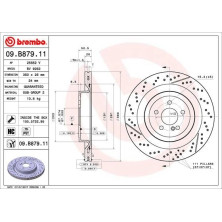 15 482 099 Bremsscheibe HA | MERCEDES C-Klasse 12 | 09.B879.11