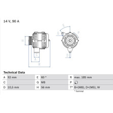 Lichtmaschine | MERCEDES,MULTICAR | 0 986 040 180