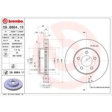 99 481 004 Bremsscheibe VA | JEEP Cherokee 01 | 09.8864.11