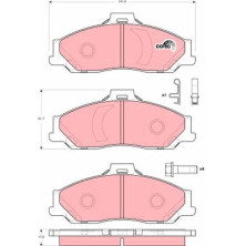 Bremsklötze VA | FORD Ranger,MAZDA BT-50 96 | GDB3353