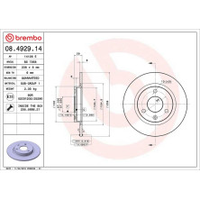 70 481 009 Bremsscheibe VA | CITROEN AX,PEUGEOT 106 87 | 08.4929.14