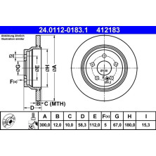 Bremsscheibe Db T. W211/R230 3.0-3.5 05-13 | 24.0112-0183.1