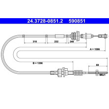 Seilzug, Kupplungsbetigung | 24.3728-0851.2
