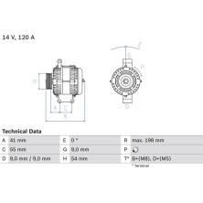 Lichtmaschine | LANCIA | 0 986 083 320