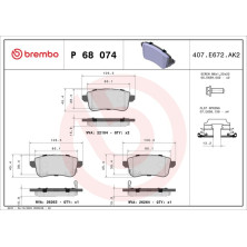 BREMBO Bremsklötze HA | RENAULT Captur 20 | P 68 074