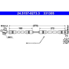 Bremsschlauch | 24.5157-0273.3