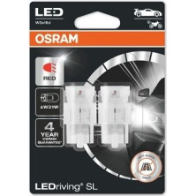 W21W Osram | LED Red 12V | LEDriving | 7505DRP-02B