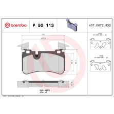 BREMBO Bremsklötze HA | MERCEDES 04 | P 50 113