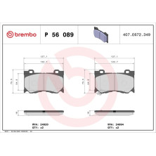 BREMBO Bremsklötze VA | INFINITI FX/G 08 | P 56 089