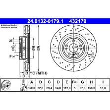 Bremsscheibe Db P. W166 4-Matic 11 | 24.0132-0179.1