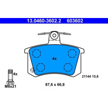 Bremsbelagsatz Audi T. 80/100/A4/A6/A8 80-02 | 13.0460-3602.2