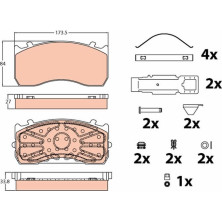 Bremsbelagsatz Man P. L 2000/Tgl 93 | GDB5073