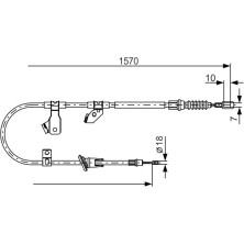 Handbremsseil re | MITSUBISHI,SMART | 1987482272