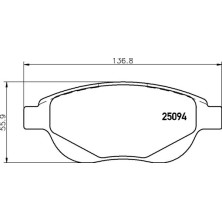 BREMBO Bremsklötze VA | CITROEN C4 04-13 | P 61 137