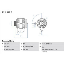 Lichtmaschine | AUDI,VW | 0 986 040 350