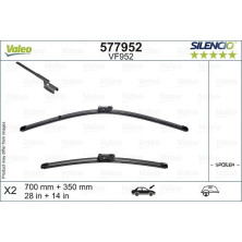 VALEO Silencio Flat Blade Set | Flachbalkenwischer | 577952