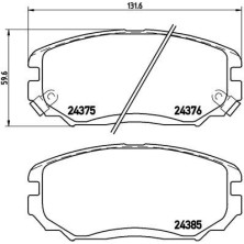 BREMBO Bremsklötze VA | HYUNDAI Grandeur, Sonata 03-12 | P 30 038