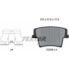 Bremsbelagsatz Chrysler T. 300 C 3.6 11 | 2220901