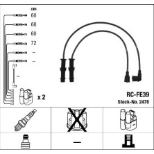 RC-FE39 NGK | Zündkabelsatz | SUBARU Impreza 92-00 | 2478