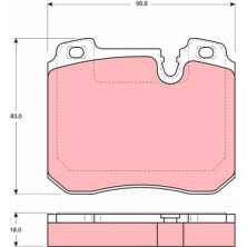 Bremsbelagsatz Bmw P. E34 M5 3.8 | GDB1161