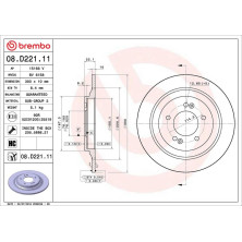 Bremsscheibe HA | HYUNDAI Kona KIA Optima 14 | 08.D221.11