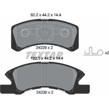 Bremsbelagsatz Daihatsu P. Charade/Cuore/Trevis 1.0 03 | 2422901