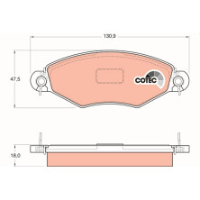 Bremsklötze VA | PEUGEOT 206,306 97 | GDB1361