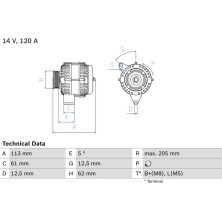 Lichtmaschine | OPEL,FIAT,ALFA | 0 986 049 530