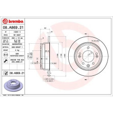 Bremsscheibe HA | HYUNDAI | 08.A869.21