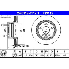 Bremsscheibe Bmw T. Z4 2.5-3.0 03-09 | 24.0119-0112.1