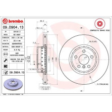 Bremsscheibe VA | BMW 5, X3, X4 16 | 09.D904.13