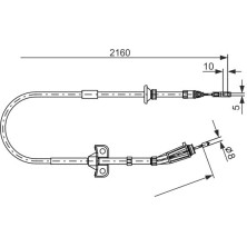 Handbremsseil li | VOLVO XC70,XC90 02 | 1987482284