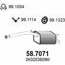 Endschalldämpfer | VW Caddy III 1.6 04 | 58.7071