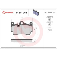 BREMBO Bremsklötze HA | AUDI Q7 PORSCHE Cayenne 02-16 | P 85 088