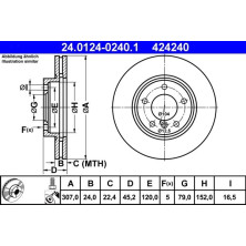 Bremsscheibe | 24.0124-0240.1