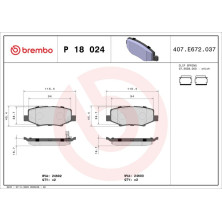 BREMBO Bremsklötze HA | DODGE Nitro,JEEP Wrangler,Cherokee | P 18 024