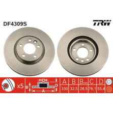 Bremsscheibe Vw P. T5 03 | DF4309S