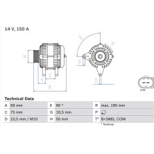 Lichtmaschine | BMW 5,7er 520-730i 03.03 | 0 986 046 220