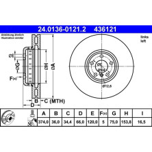 Bremsscheibe | 24.0136-0121.2