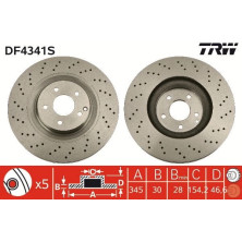 Bremsscheibe Db P. W203/S203 3.0Cdi/Clk | DF4341S