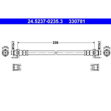 Bremsschlauch | 24.5237-0235.3