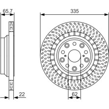 Bremsscheibe HA li | LEXUS | 0 986 479 T35