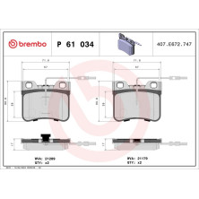 BREMBO Bremsklötze VA | PEUGEOT 106 91 | P 61 034