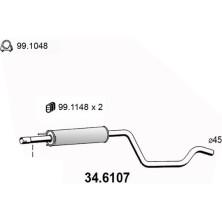 Mittelschalldämpfer | OPEL Meriva 03 | 34.6107