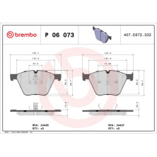 BREMBO Bremsklötze VA | BMW X5 (E70) | P 06 073